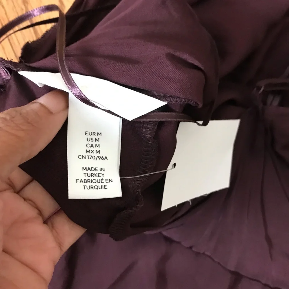 H&M Brown Satin Mini Dress NWT - Picture 6 of 6